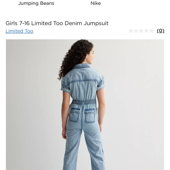 Limited Too Light Blue Denim Jumpsuit - Picture 2 of 4